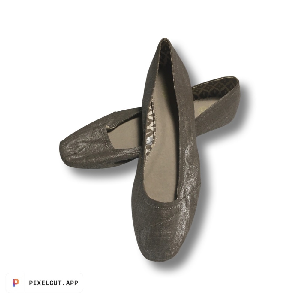 SOLD✨NWOT Faded Glory Taupe Metallic Ballet Flats-10